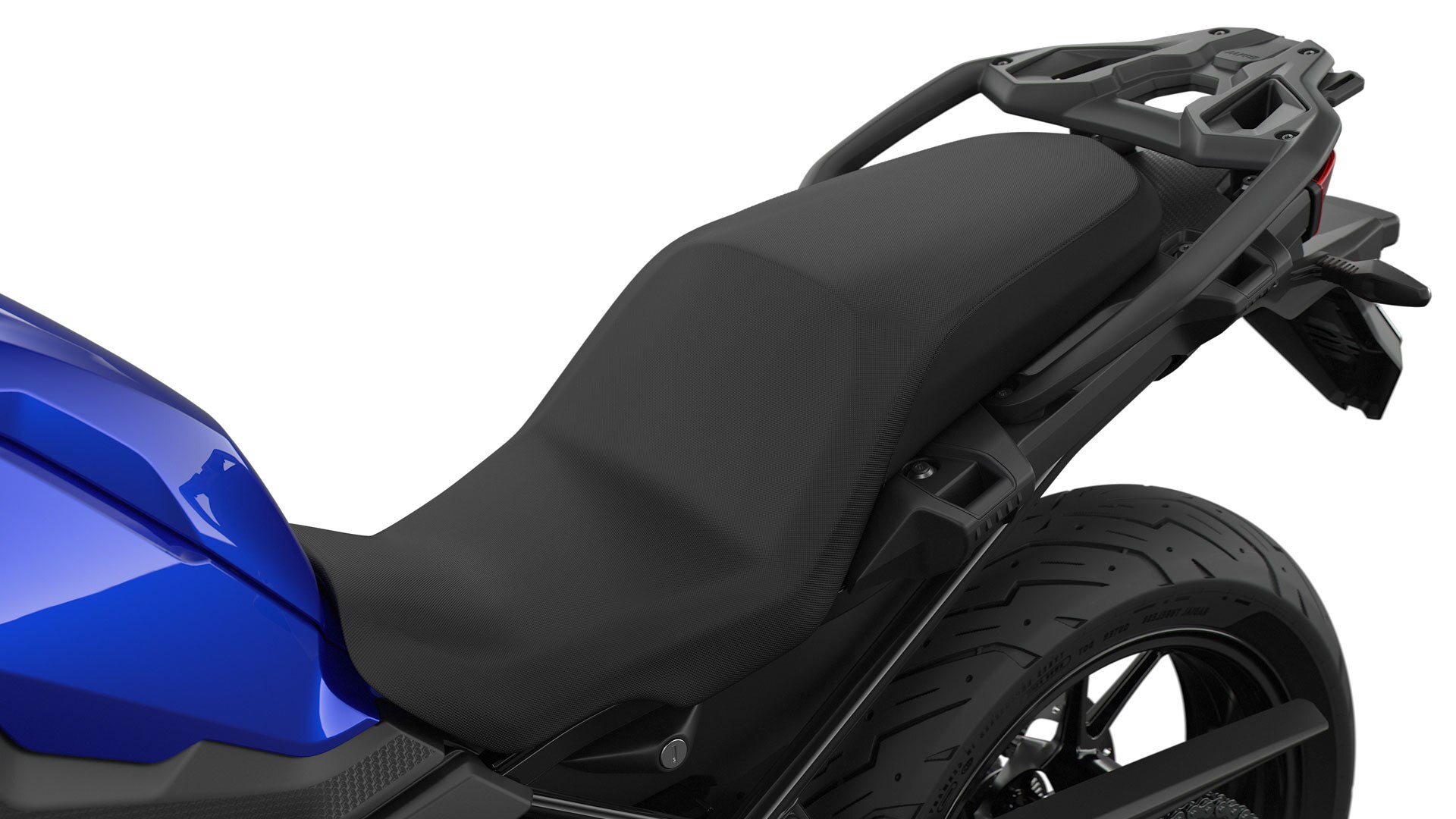 We see the seat of the F 750 GS.