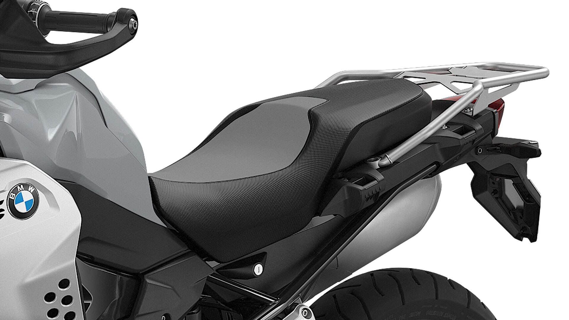 We see the Comfort seat of the F 850 GS Adventure.