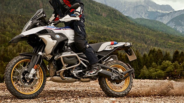 The BMW R 1250 GS with improved off-road capability.