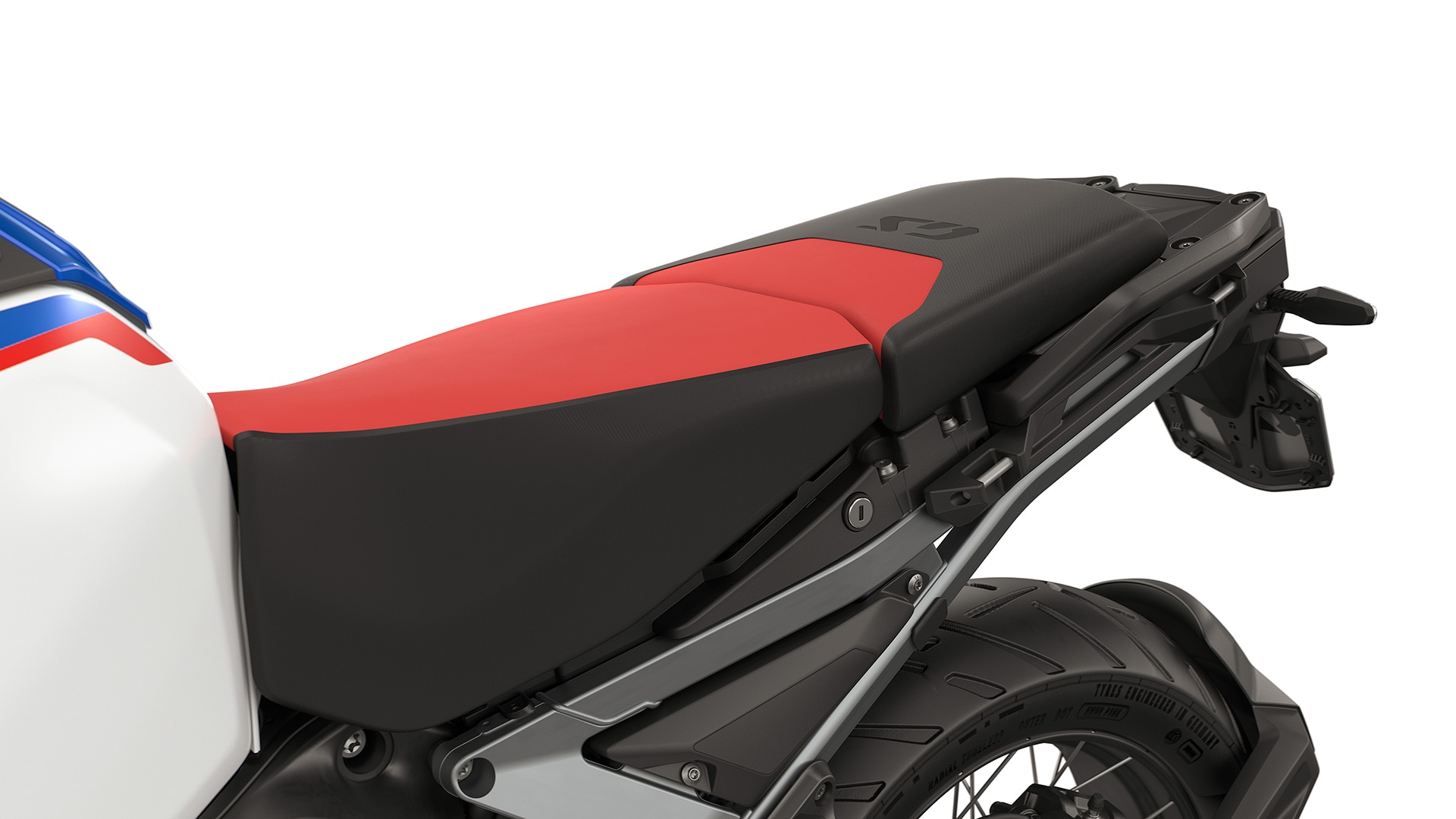 High rider's seat and sport passenger seat (Rallye seat look)