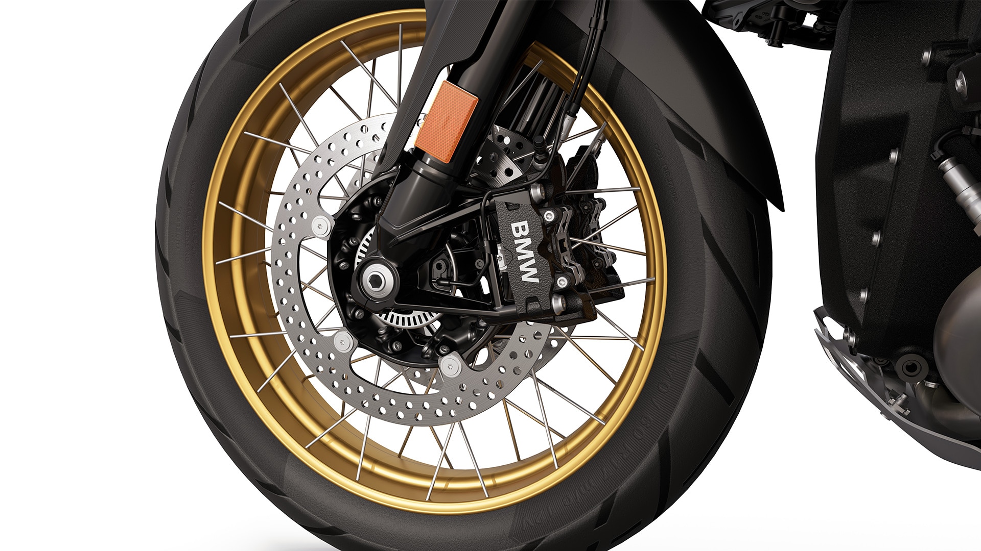 Cross-spoked wheels of the BMW R 1300 GS Triple Black
