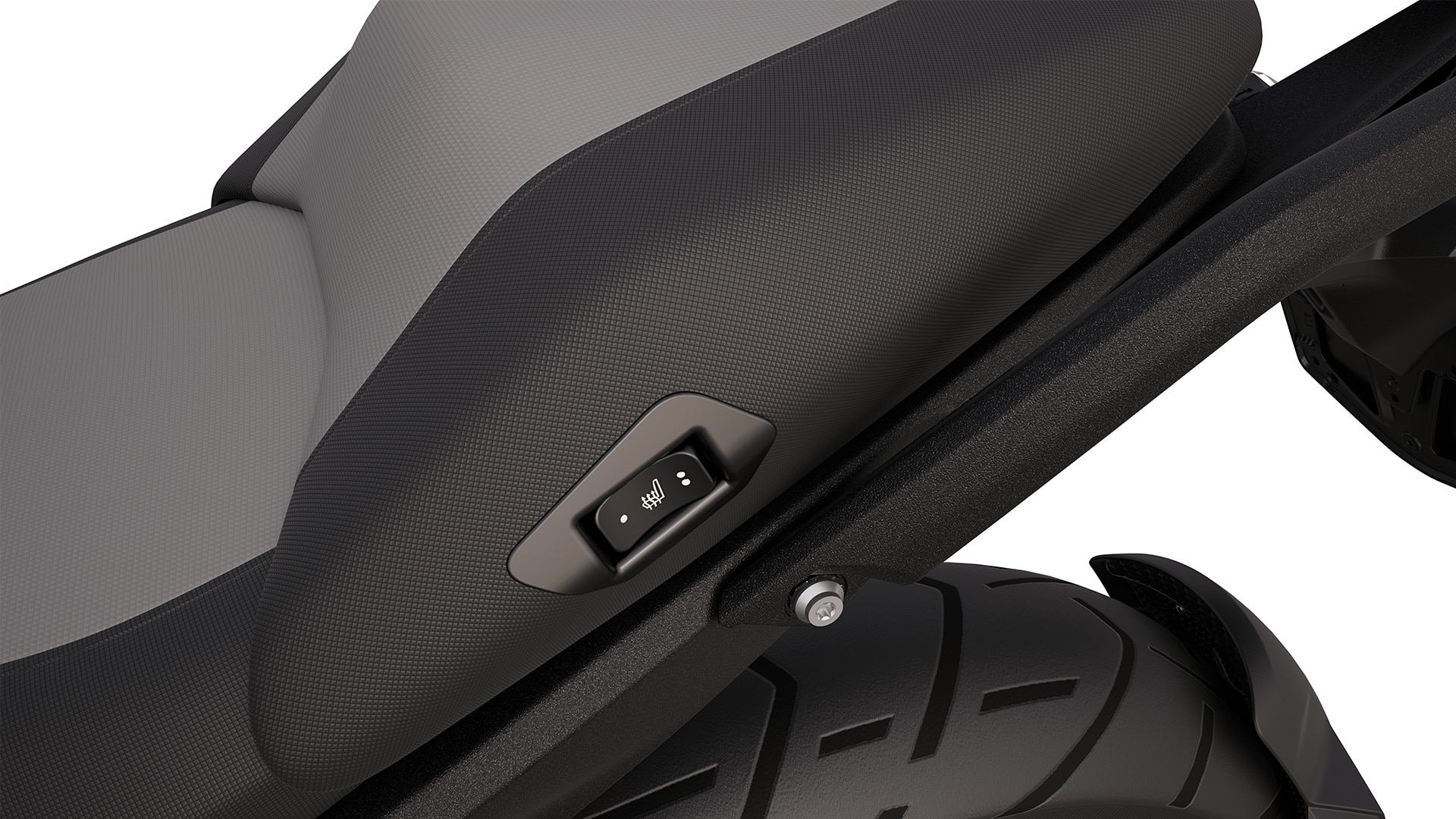 Seat heating on the BMW R 1300 GS Triple Black