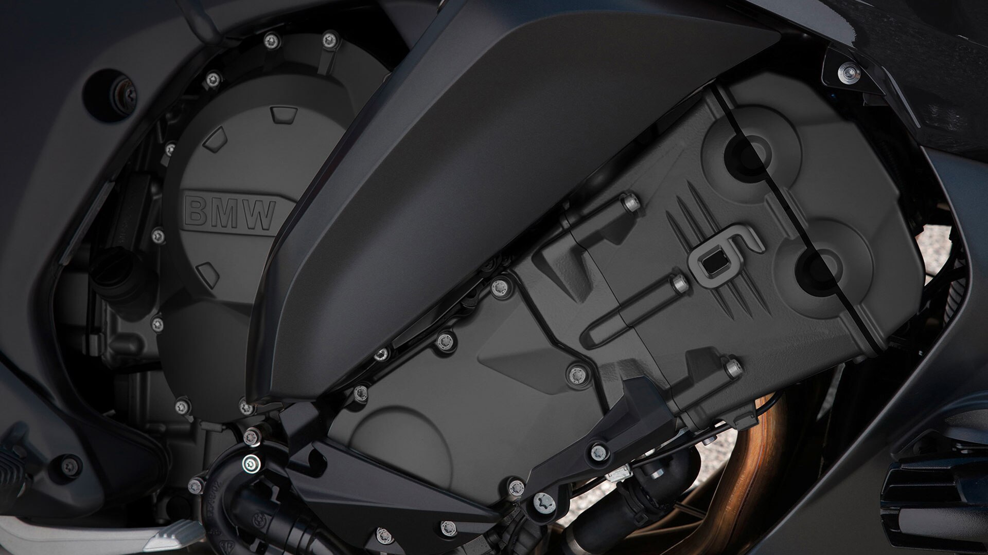 K 1600 GT multi-coloured six-cylinder in-line engine